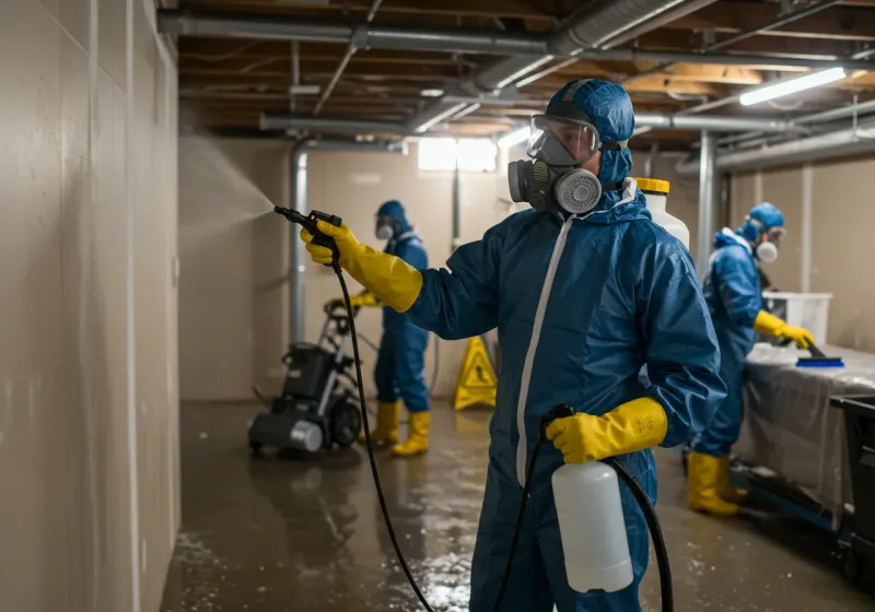 Basement Sanitization and Antimicrobial Treatment process in South Browning, MT